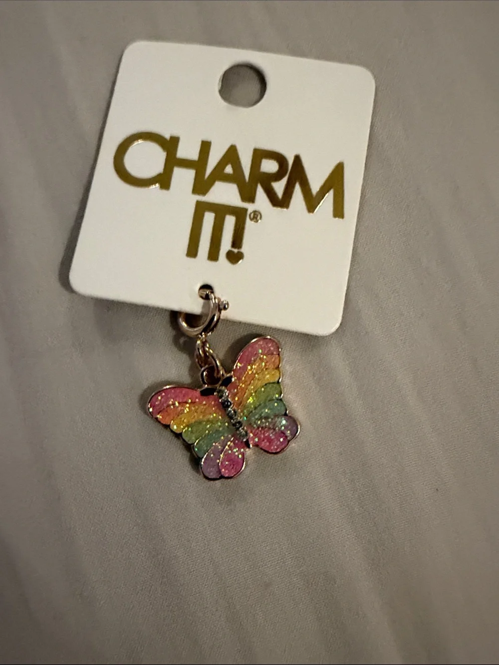 Kids Rainbow Chain Necklace with Ice Cream & Butterfly Charms